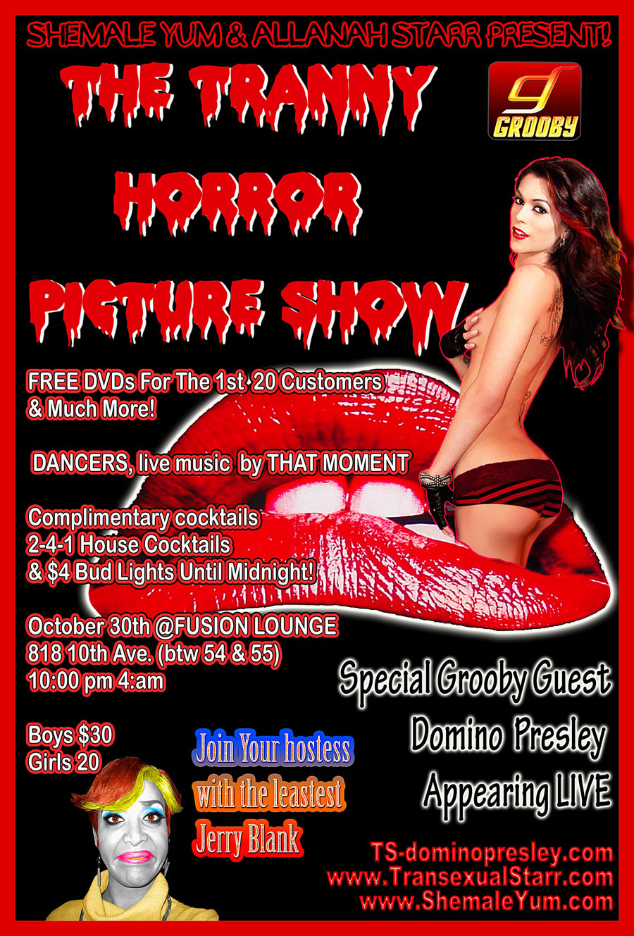 Tranny Pornstars Domino Presley - Join Shemale Pornstar Domino Presley For Halloween Hijinks This Year!